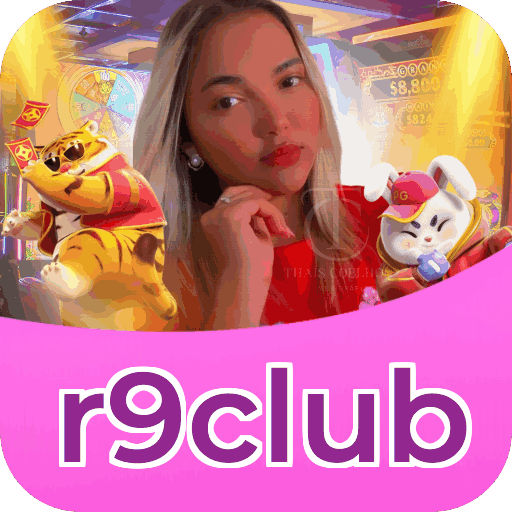 Interface do aplicativo r9club mostrando jogos disponíveis no iOS e Android