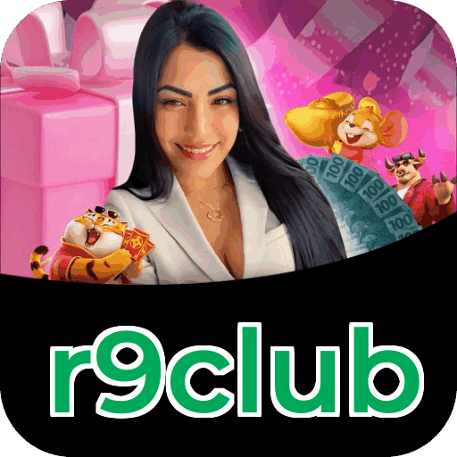 Plataforma r9club mostrando interface moderna, jogos certificados e recursos de segurança licenciados